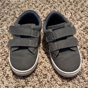 Gray Velcro closure casual sneakers